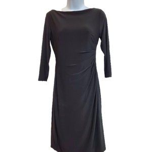 Lauren Ralph Lauren Black Side Ruched Dress 2